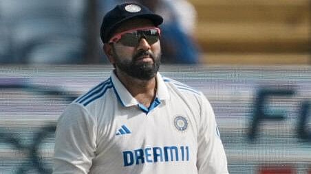 <div class="paragraphs"><p>India’s captain Rohit Sharma on the third day of the second test cricket match between India and New Zealand, at the Maharashtra Cricket Association Stadium, in Pune, Saturday, Oct. 26, 2024. </p></div>