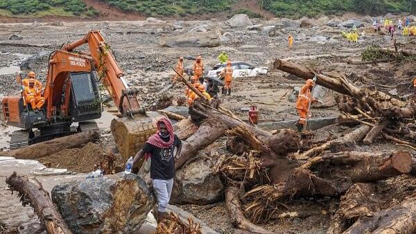 <div class="paragraphs"><p>Search and rescue operations continue at the landslide-hit Chooralmala, in Wayanad district.</p></div>