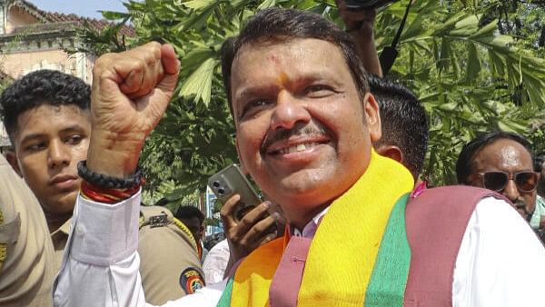 <div class="paragraphs"><p>Maharashtra Deputy Chief Minister and BJP candidate from Nagpur South-West Assembly constituency Devendra Fadnavis during his nomination filing ahead of the state Assembly elections, in Nagpur, Maharashtra, Friday, Oct 25</p></div>