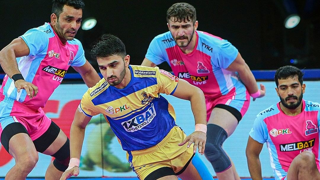 <div class="paragraphs"><p>Tamil Thalaivas vs&nbsp;Jaipur Pink Panthers</p></div>