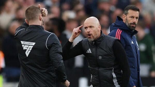 <div class="paragraphs"><p>Ten Hag during the Manchester United vs West Ham game</p></div>