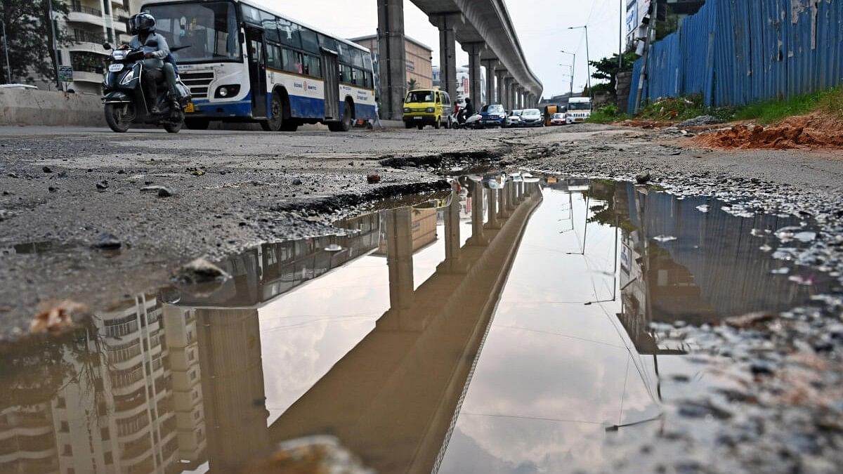 <div class="paragraphs"><p>Bannerghatta Main Road is a patchwork of potholes and puddles. </p></div>