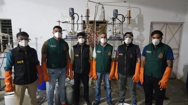 <div class="paragraphs"><p> Narcotics Control Bureau  said the lab was busted in the Kasna industrial area of Uttar Pradesh's Gautam Buddh Nagar district on October 25 and about 95 kg of methamphetamine, a synthetic drug, was found on the premises both in solid and liquid forms.</p></div>