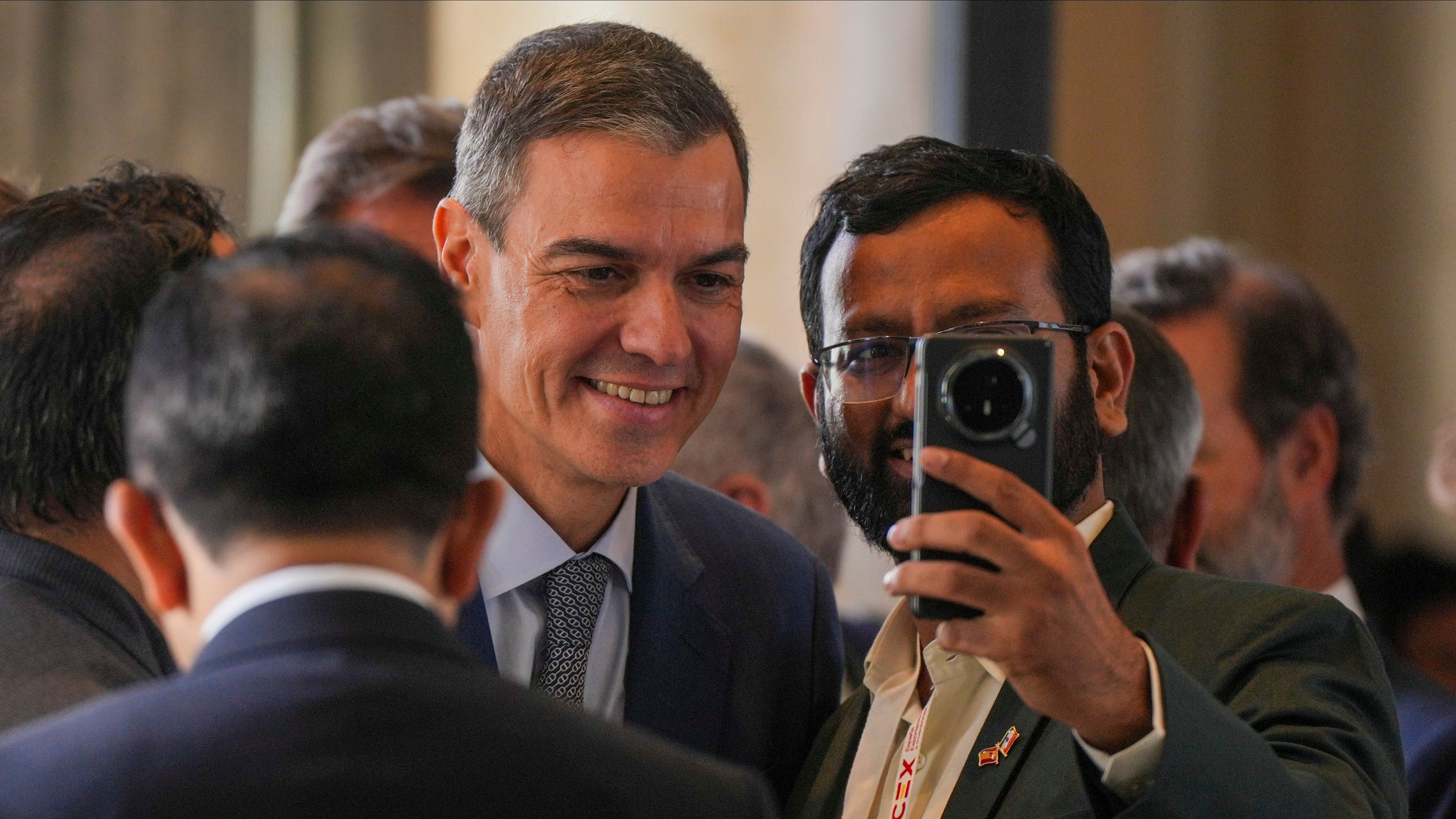 <div class="paragraphs"><p>Mumbai: Spanish Prime Minister Pedro Sanchez at a conclave titled 'Spain and India Partnership Amid Geopolitical and Technological Challenges', in Mumbai, Tuesday, Oct. 29, 2024. (PTI Photo/Shashank Parade)(PTI10_29_2024_000128A)</p></div>