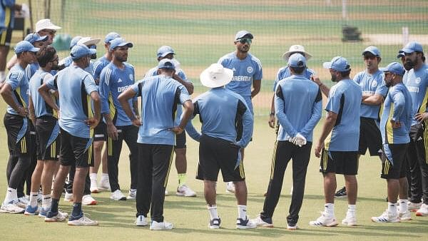 <div class="paragraphs"><p>Indian players during a practice session ahead of their third Test cricket match against New Zealand, at Wankhede Stadium in Mumbai, Wednesday, Oct. 30, 2024. </p></div>