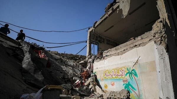 <div class="paragraphs"><p>Aftermath of an Israeli strike in Gaza</p></div>