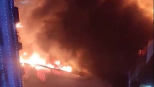 <div class="paragraphs"><p>Screengrab of video showing the blaze</p></div>