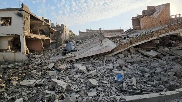 <div class="paragraphs"><p>A view shows a site damaged in the aftermath of an Israeli strike in Sohmor, in Lebanon's Bekaa Valley, October 30, 2024. </p></div>