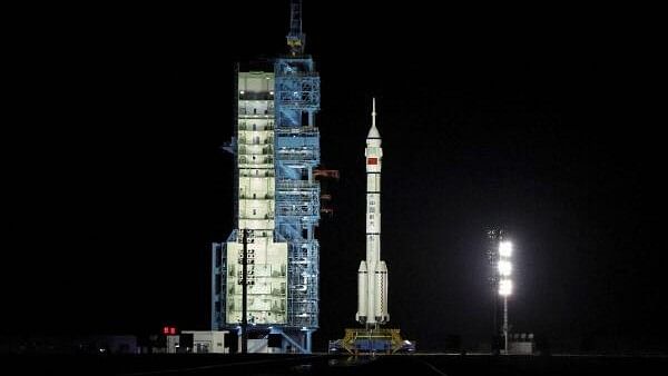 <div class="paragraphs"><p>Long March-2F rocket carrying the Shenzhou-19 spacecraft before taking off from Jiuquan Satellite Launch Center</p></div>