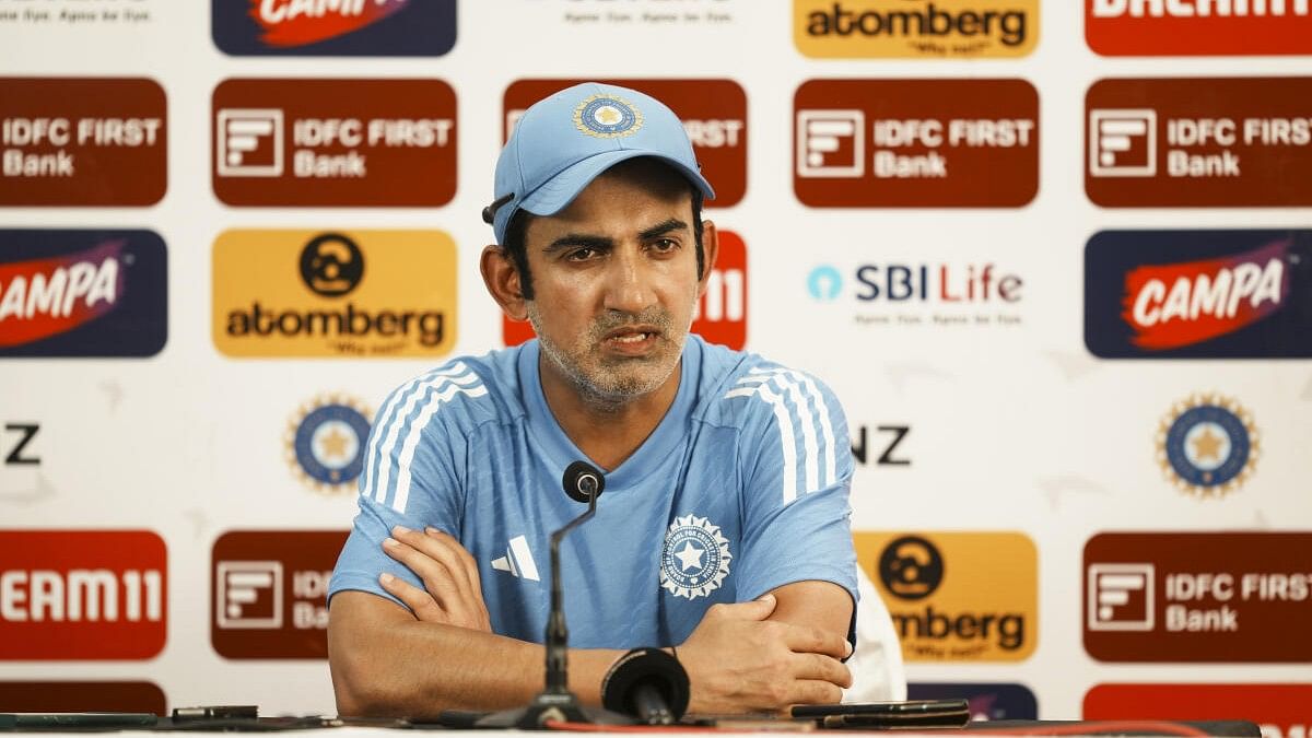 <div class="paragraphs"><p>Indian cricket team coach Gautam Gambhir addresses a press conference ahead of their third Test cricket match against New Zealand at Wankhede Stadium, in Mumbai.</p></div>