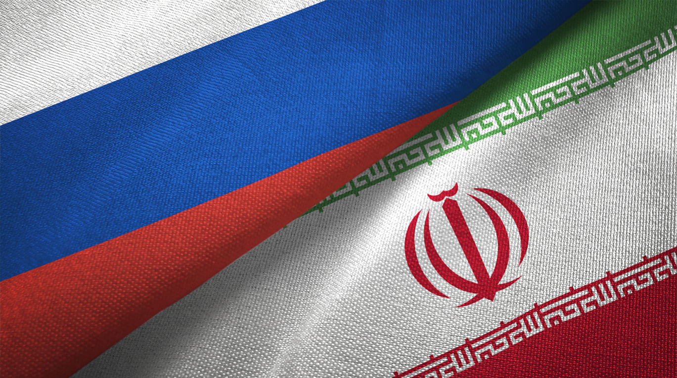 <div class="paragraphs"><p>The flags of Russia and Iran.</p></div>