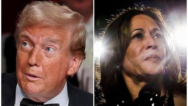 <div class="paragraphs"><p>Republican presidential candidate and former US President Donald Trump (L); Democratic presidential candidate and US Vice President Kamala Harris (R).</p></div>