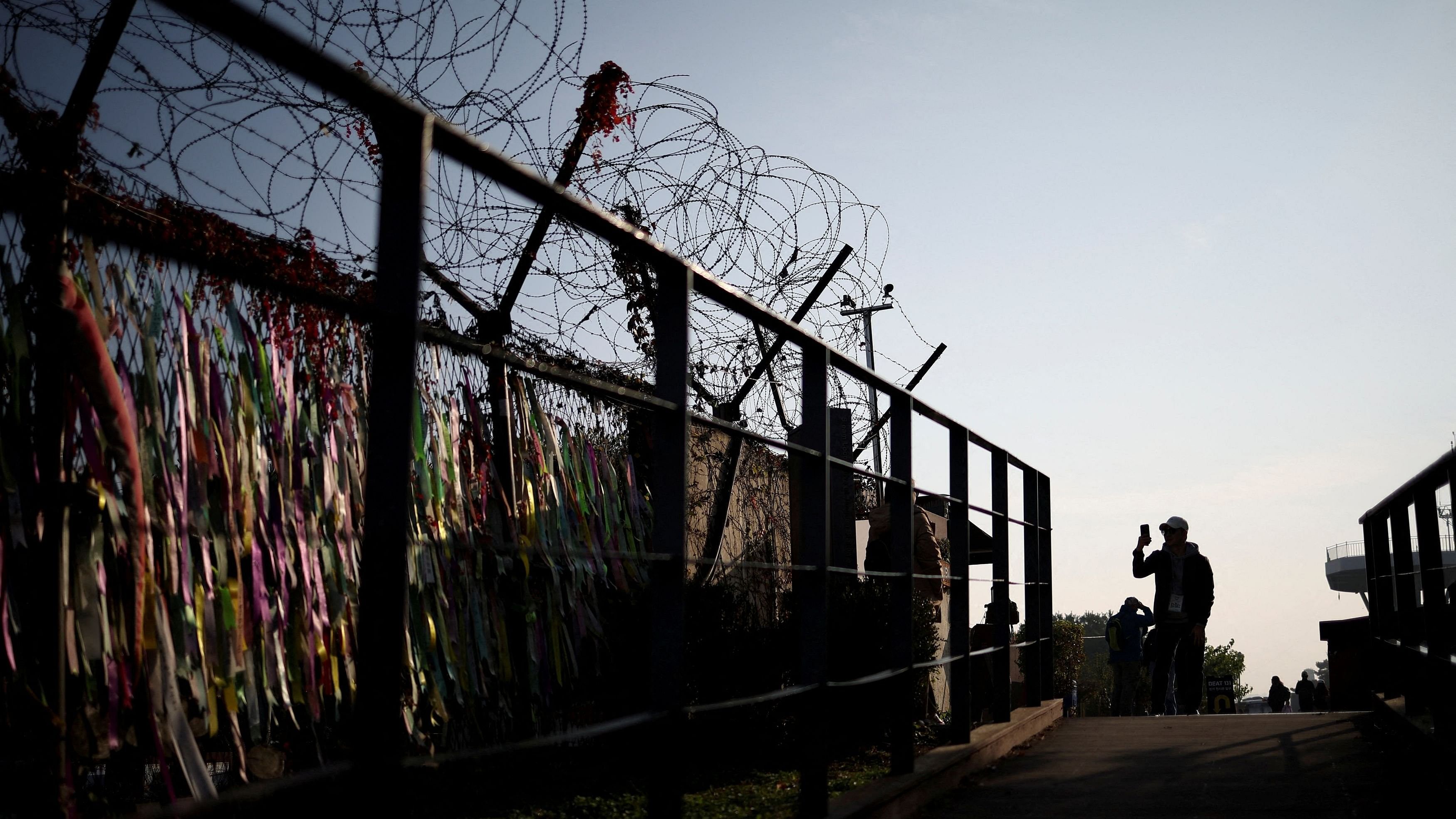 <div class="paragraphs"><p>Military fence near the demilitarised zone separating the two Koreas, in Paju, South Korea.</p></div>