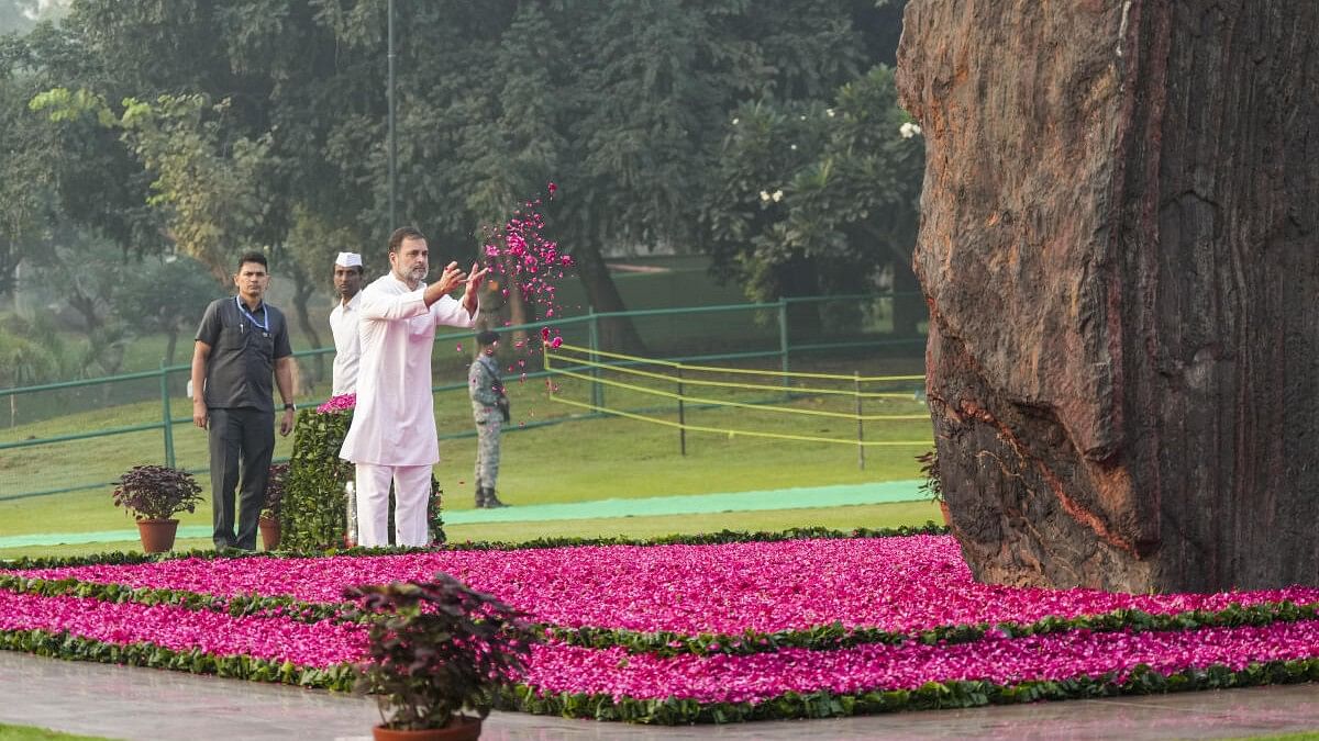 <div class="paragraphs"><p>Congress leader Rahul Gandhi pays homage to former prime minister Indira Gandhi </p></div>