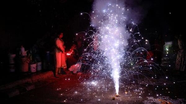 <div class="paragraphs"><p>People light fireworks to celebrate Diwali, the Hindu festival of lights, in New Delhi, October 31, 2024. </p></div>