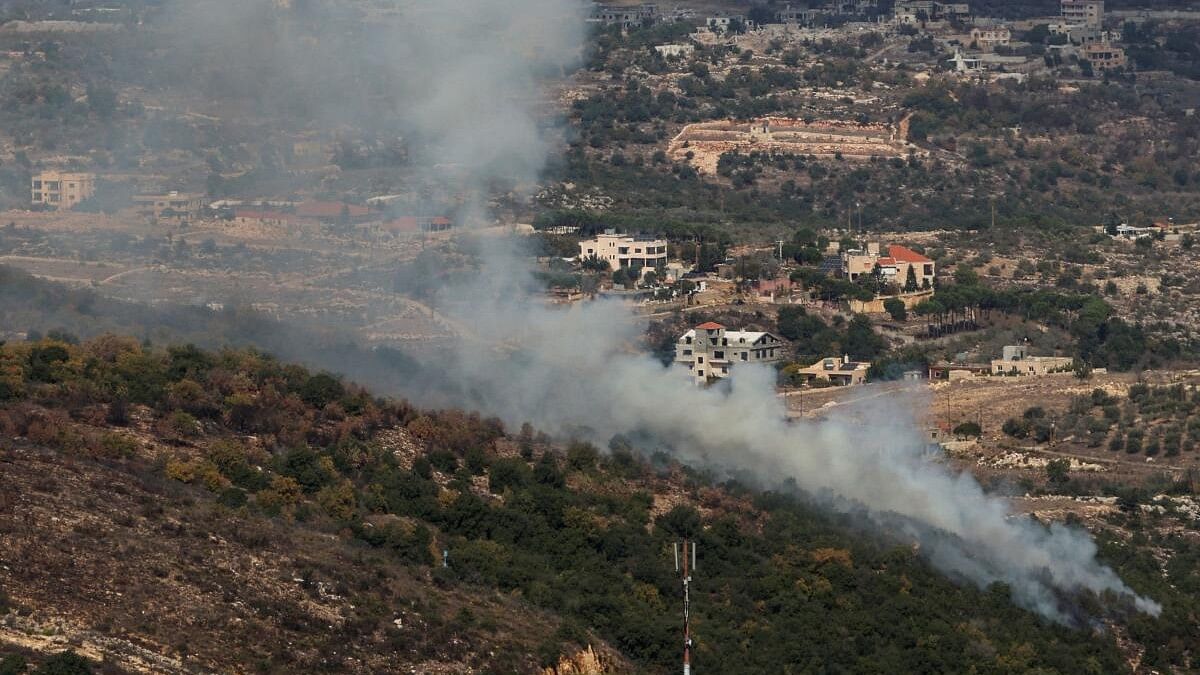 <div class="paragraphs"><p>Smoke billows on the Israel's side of the border with Lebanon near the Lebanese village of Ayta al-Shaab, amid ongoing hostilities between Hezbollah and Israeli forces, as seen from Mount Addir, northern Israel, October 31, 2024. </p></div>