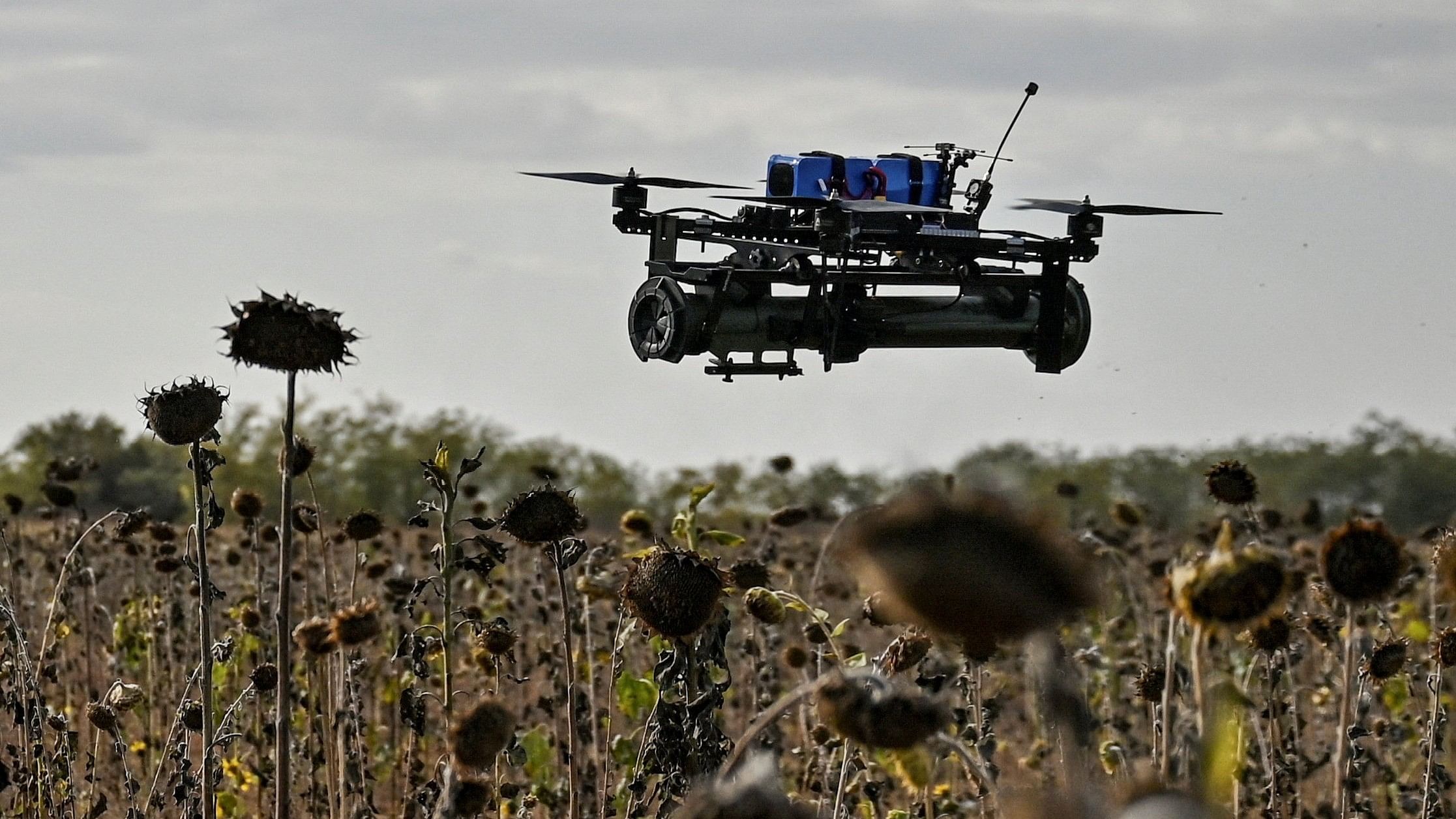 <div class="paragraphs"><p>FILE PHOTO: An FPV drone with an attached portable grenade launcher is seen during a test fly conducted by Ukrainian servicemen of the 'Bulava' Unmanned Aerial Vehicles Unit of the Separate Presidential Brigade at their position near a frontline, amid Russia's attack on Ukraine, in Zaporizhzhia region, Ukraine October 11, 2024. </p></div>