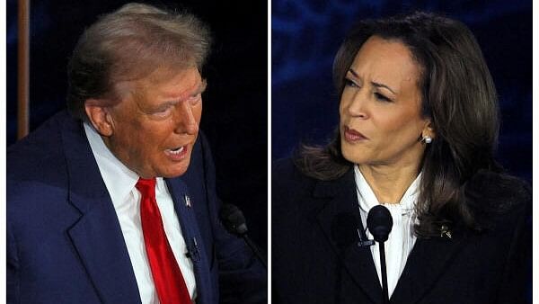 <div class="paragraphs"><p>Republican presidential nominee, former US President Donald Trump and Democratic presidential nominee, US Vice President Kamala Harris.</p></div>