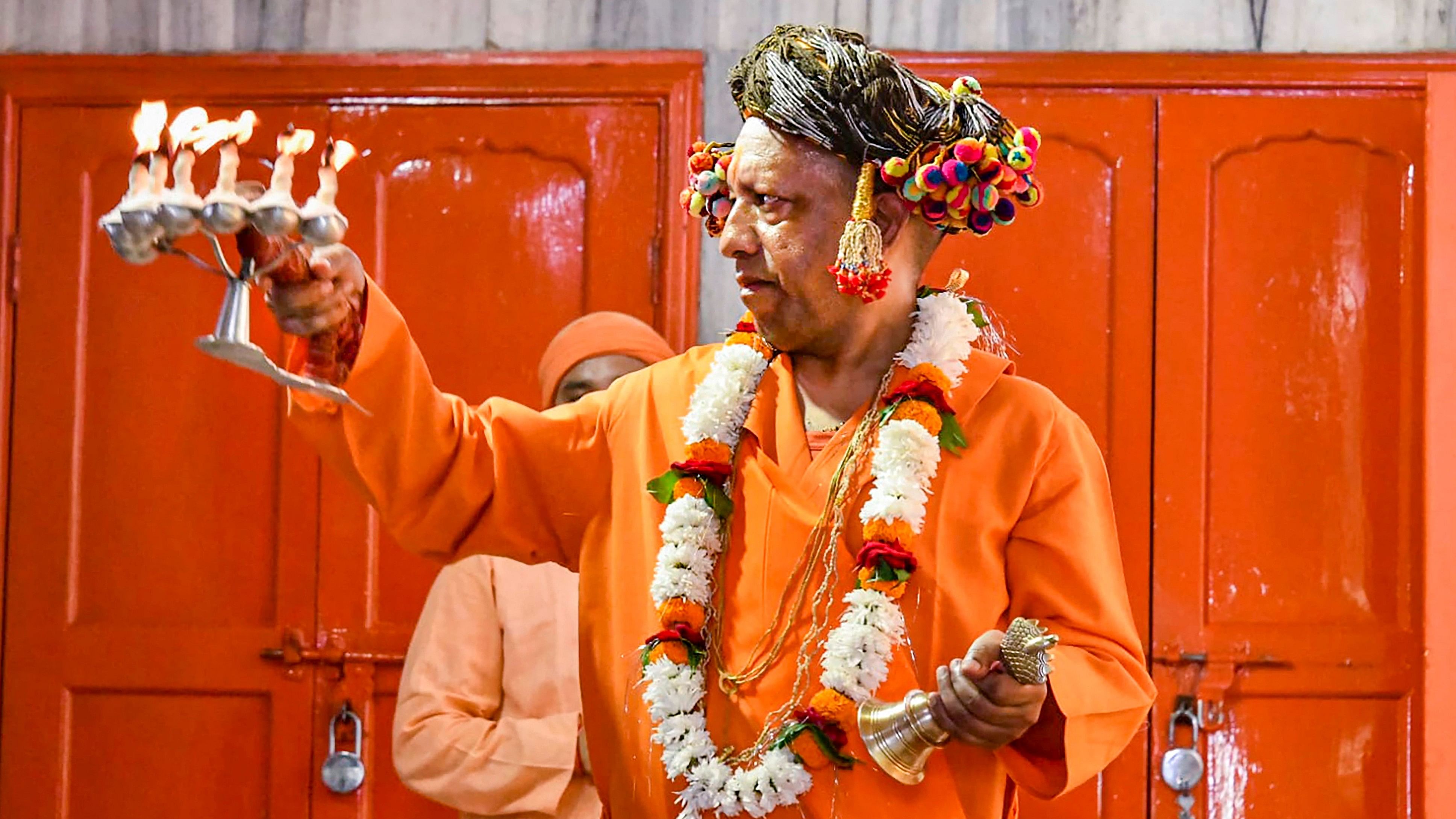 <div class="paragraphs"><p>Uttar Pradesh Chief Minister Yogi Adityanath offers prayers at Gorakhnath Temple.</p></div>