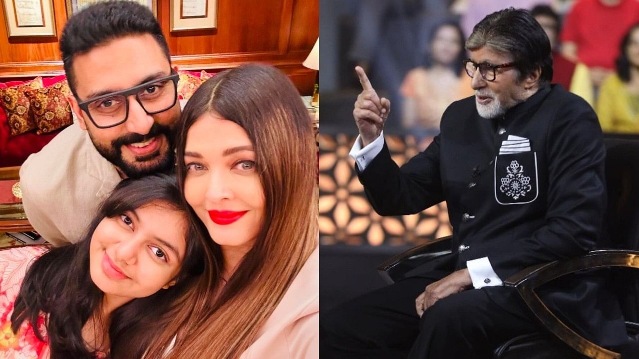 <div class="paragraphs"><p>A collage featuring Abhishek Bachchan, Aishwarya Rai Bachchan, Aaradhya,&nbsp; and Amitabh Bachchan.</p></div>