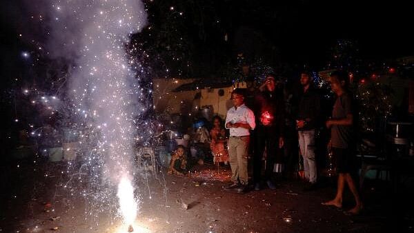 <div class="paragraphs"><p>People light fireworks to celebrate Diwali, the Hindu festival of lights, in New Delhi.</p></div>