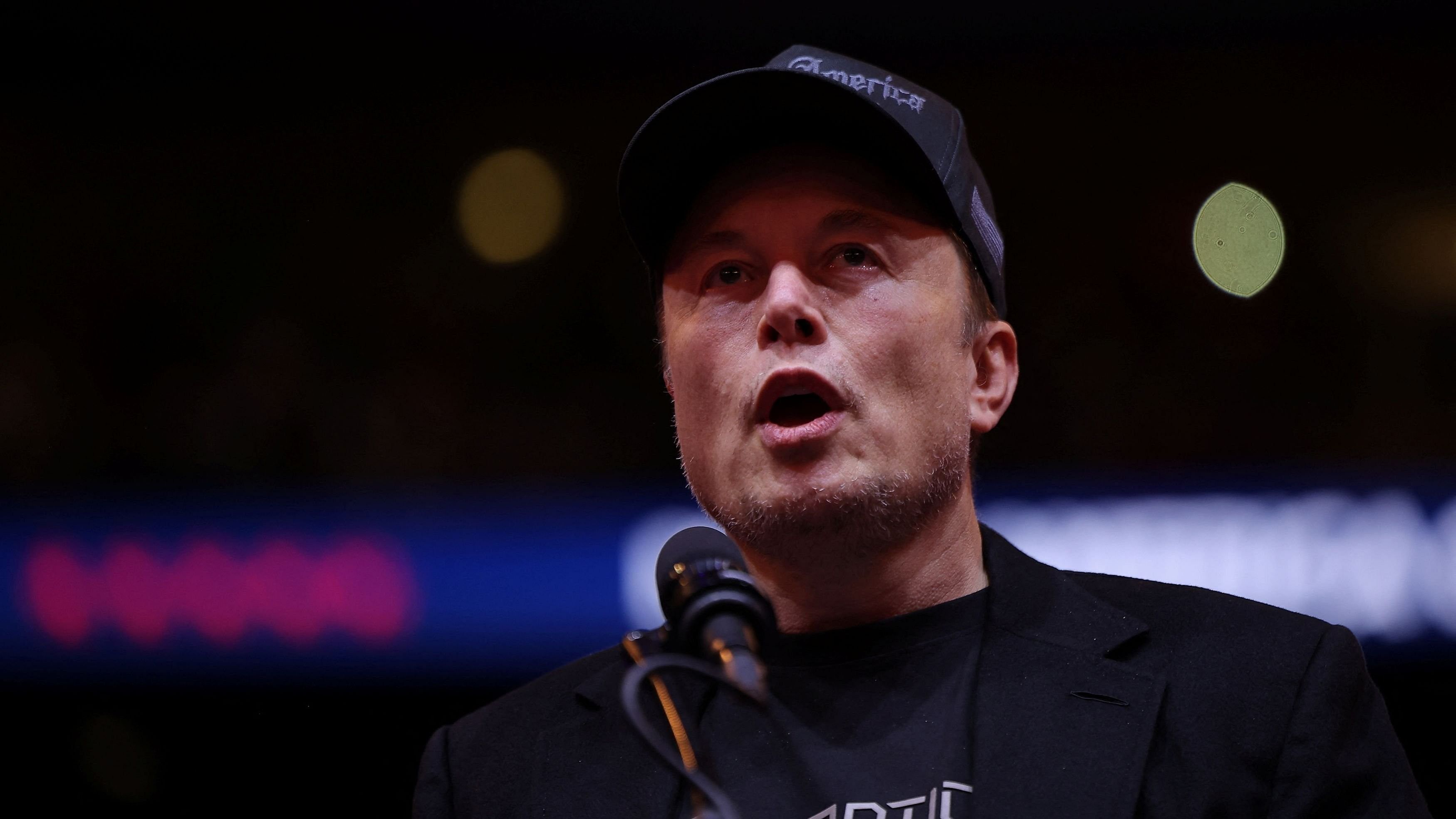 <div class="paragraphs"><p>Tesla CEO and X owner Elon Musk speaks during a rally for Republican presidential nominee and former US President Donald Trump at Madison Square Garden, in New York, US.</p></div>