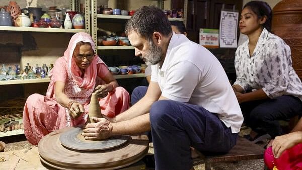 <div class="paragraphs"><p>Rahul Gandhi during Diwali festivities</p></div>