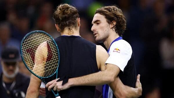 <div class="paragraphs"><p>Paris Masters - Accor Arena, Paris, France - November 1, 2024 - Germany's Alexander Zverev after winning his quarter final match against Greece's Stefanos Tsitsipas.</p></div>