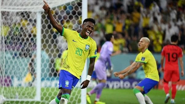 <div class="paragraphs"><p>Vinicius Jr in action for Brazil at the 2022 FIFA World Cup.</p></div>