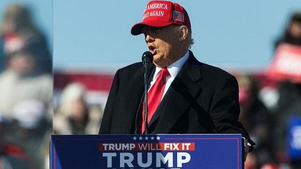 <div class="paragraphs"><p>Republican presidential nominee and former US President Donald Trump speaks during a campaign rally, in Lititz, Pennsylvania, US November 3, 2024.</p></div>