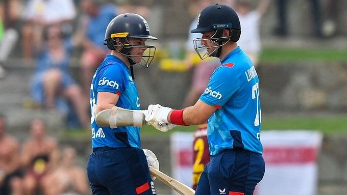 <div class="paragraphs"><p>England's&nbsp;Liam Livingstone (Right) and Sam Curran (Left) during the second ODI against West Indies.</p></div>