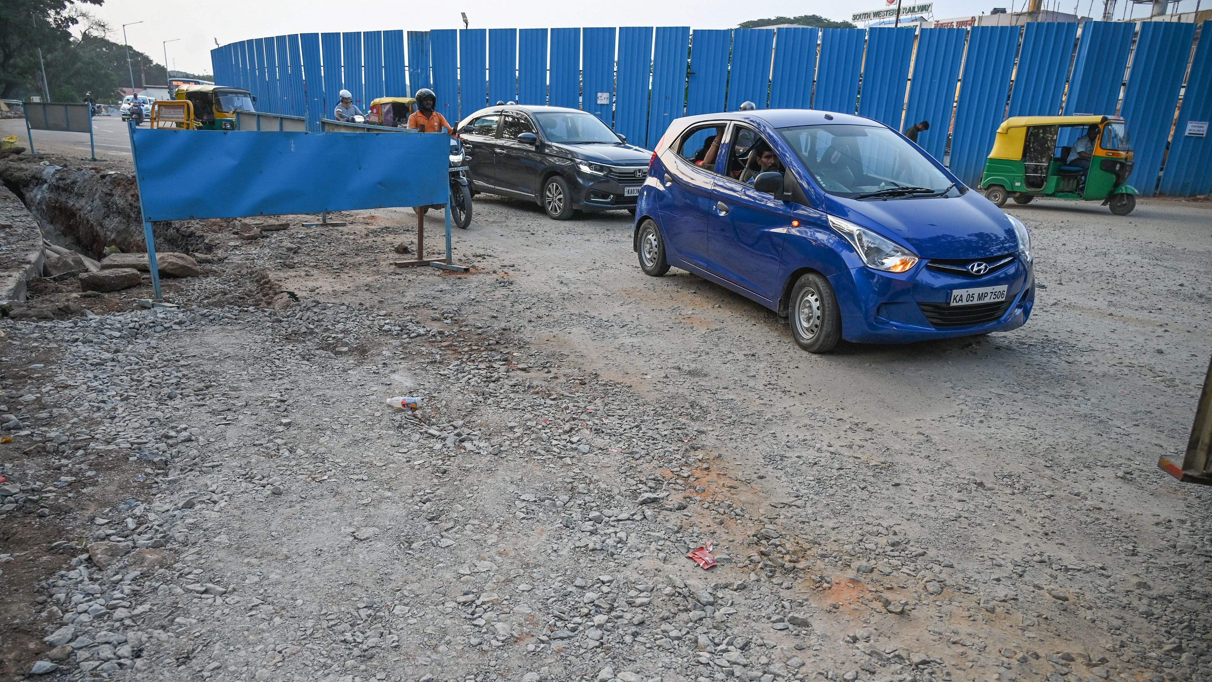 <div class="paragraphs"><p>The new diversion road in front of the Bengaluru Cantonment railway station was opened in February and dug up in August. </p></div>