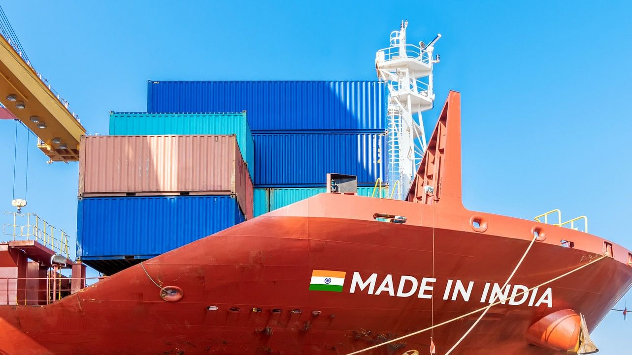 <div class="paragraphs"><p>Image showing shipping containers and a ship with the label 'Made in India'. For representational purposes.</p></div>