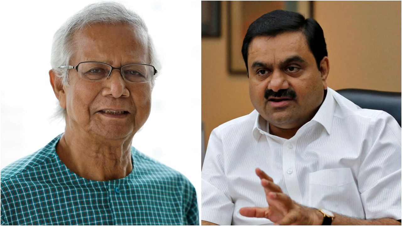 <div class="paragraphs"><p>Chief Advisor of Bangladesh's interim government Muhammad Yunus; Indian tycoon Gautam Adani. </p></div>