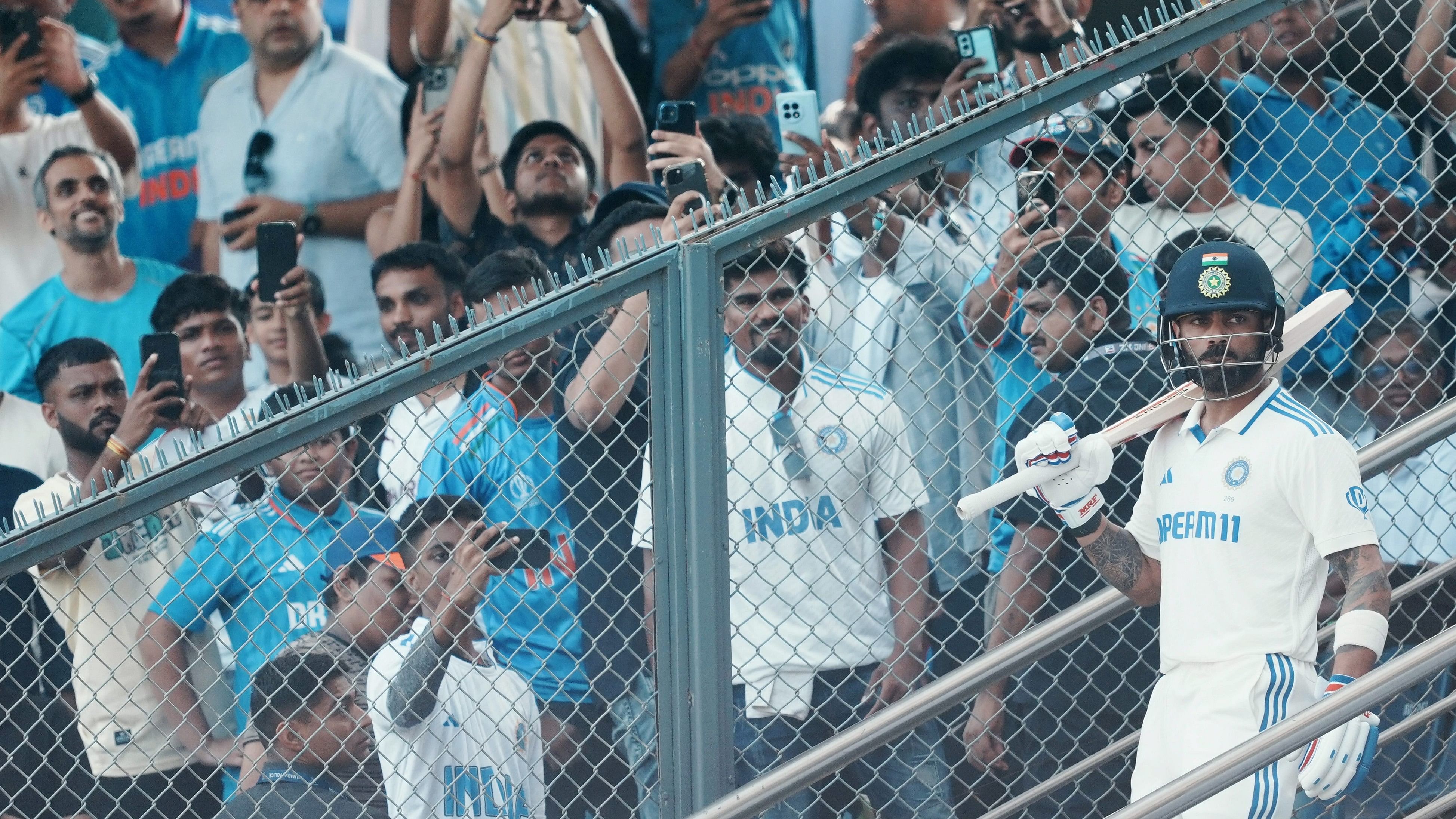 <div class="paragraphs"><p>India's Virat Kohli walks to bat during day three of third Test cricket match between India and New Zealand at Wankhede Stadium, in Mumbai, Sunday, Nov. 3, 2024.</p></div>