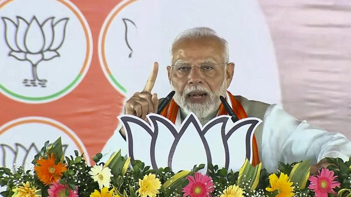 <div class="paragraphs"><p>PM Narendra Modi addresses a public rally in Jharkhand.</p></div>