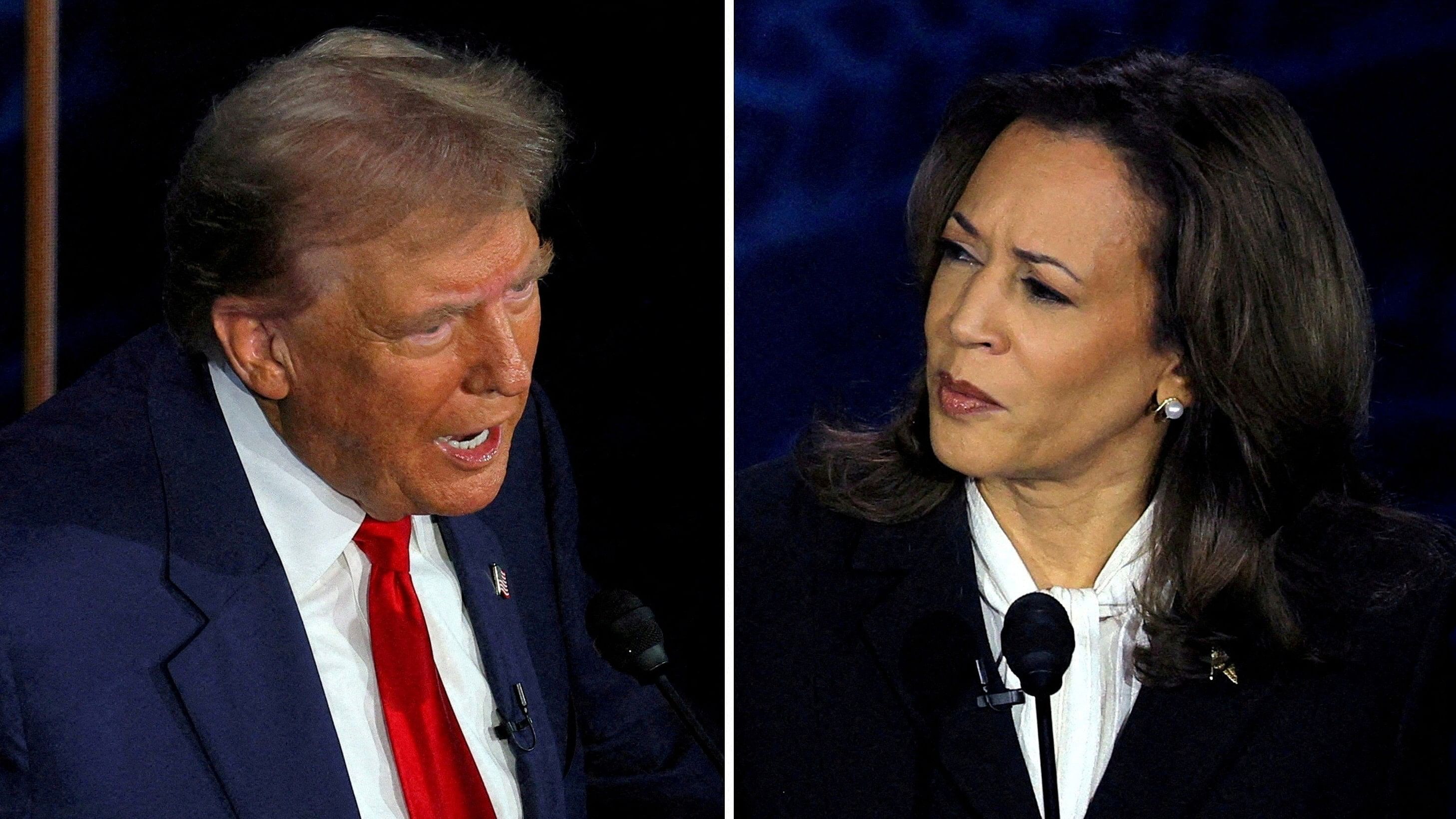 <div class="paragraphs"><p>Republican presidential candidate Donald Trump (L) and Democratic presidential candidate Kamala Harris (R).</p></div>