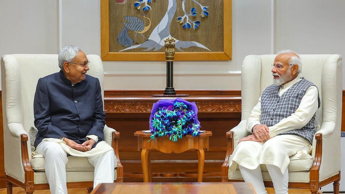 <div class="paragraphs"><p>Prime Minister Narendra Modi with Bihar Chief Minister Nitish Kumar at a meeting in New Delhi, Wednesday, Feb. 7, 2024.</p></div>