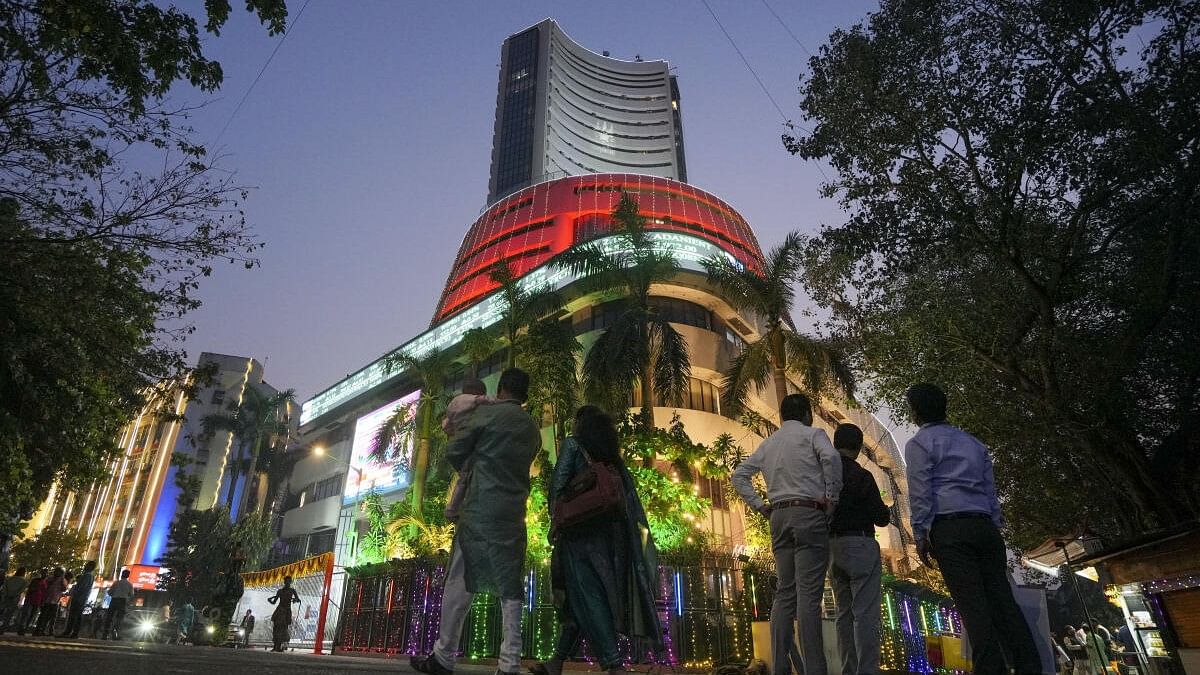 <div class="paragraphs"><p>Bombay Stock Exchange (BSE) building is seen illuminated during a special ‘Muhurat’ trading session on the occasion of ‘Diwali’, in Mumbai, Friday, Nov. 1, 2024.</p></div>