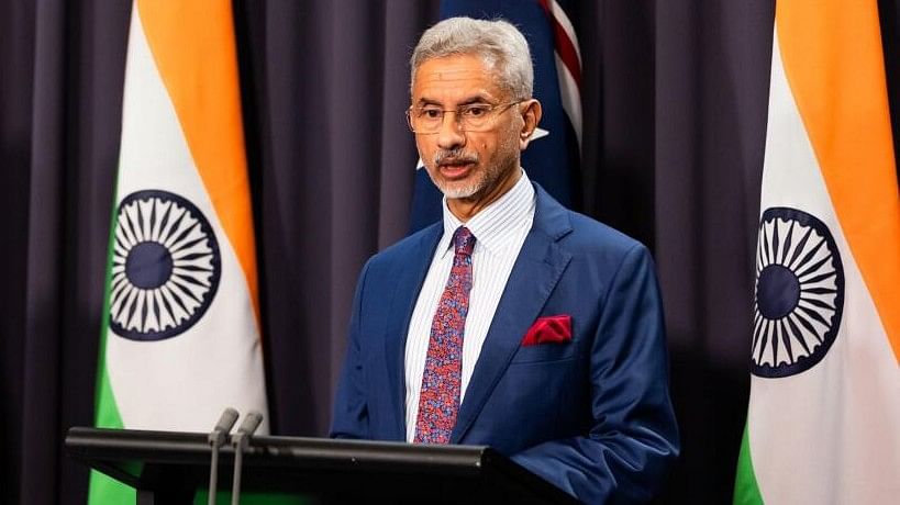 <div class="paragraphs"><p>EAM Jaishankar speaking to reporters in Canberra.</p></div>