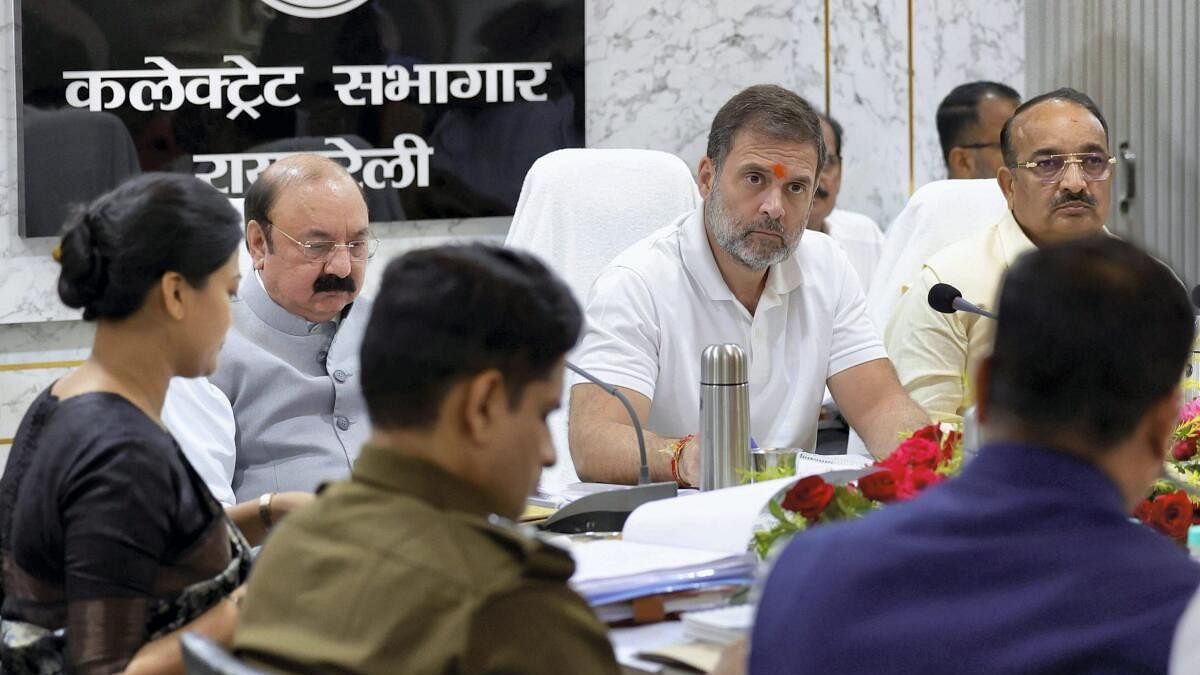 <div class="paragraphs"><p>LoP in Lok Sabha and Congress MP Rahul Gandhi attends a meeting during his visit to Rae Bareli, Uttar Pradesh.</p></div>