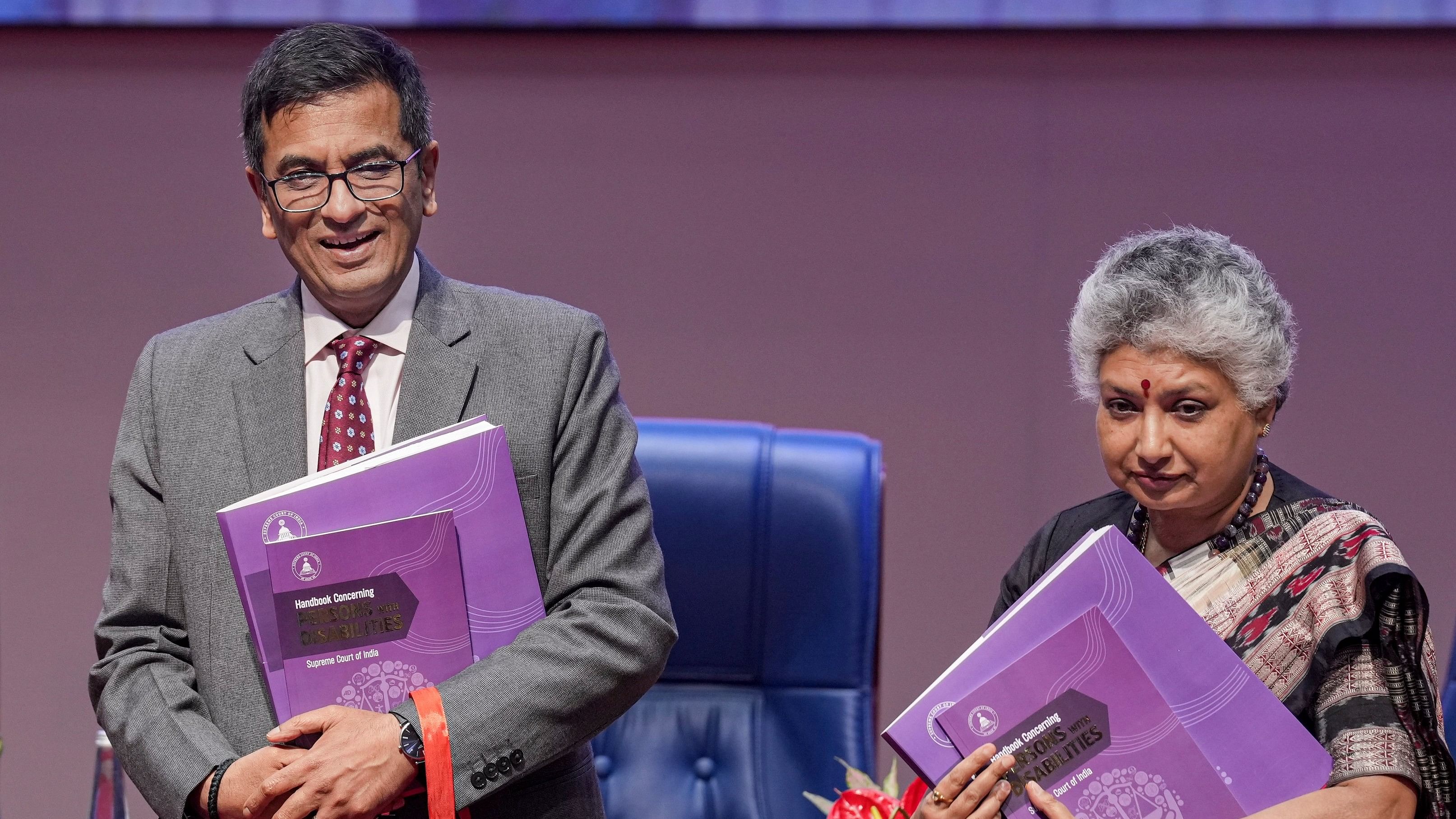 <div class="paragraphs"><p>A file image of Chief Justice of India D Y Chandrachud (left) and Justice B V Nagarathna.</p></div>