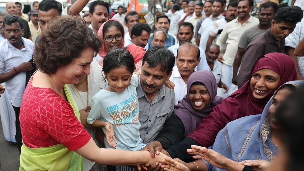 <div class="paragraphs"><p>Priyanka Gandhi during her election rally in Wayanad.</p></div>