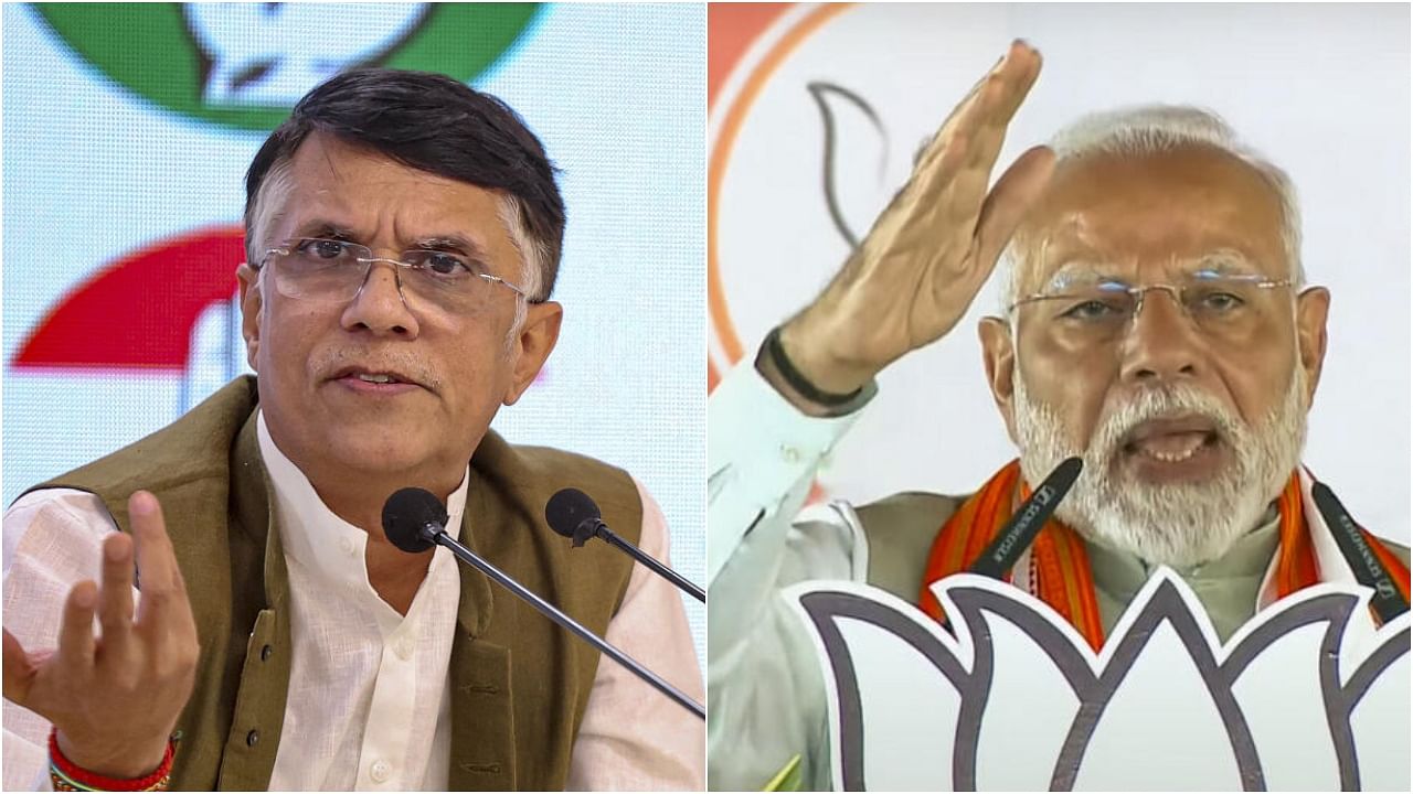 <div class="paragraphs"><p>Congress veteran Pawan Khera(L) and PM Narendra Modi.&nbsp;</p></div>