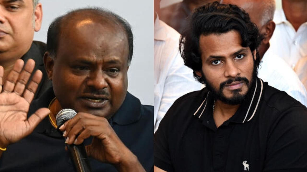 <div class="paragraphs"><p>H D Kumaraswamy and Nikhil Kumaraswamy</p></div>