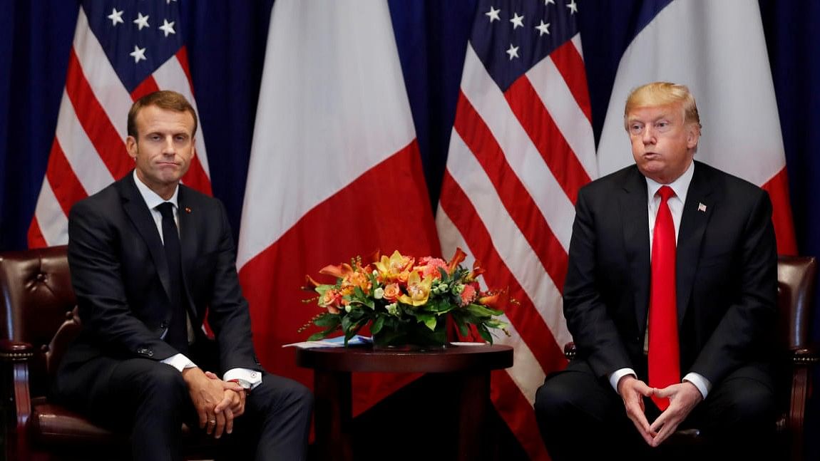 <div class="paragraphs"><p>A file image of French President Emmaneul Macron (left) and Donald Trump.&nbsp;</p></div>