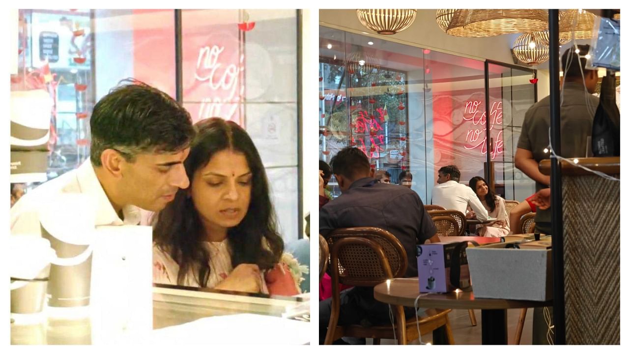 <div class="paragraphs"><p>Former British Prime Minister Rishi Sunak at the coffee shop.</p></div>