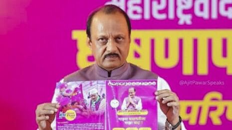 <div class="paragraphs"><p>NCP (Ajit Pawar) chief Ajit Pawar released the party's manifesto for Maharashtra Assembly polls, in Baramati on Nov 6.</p></div>