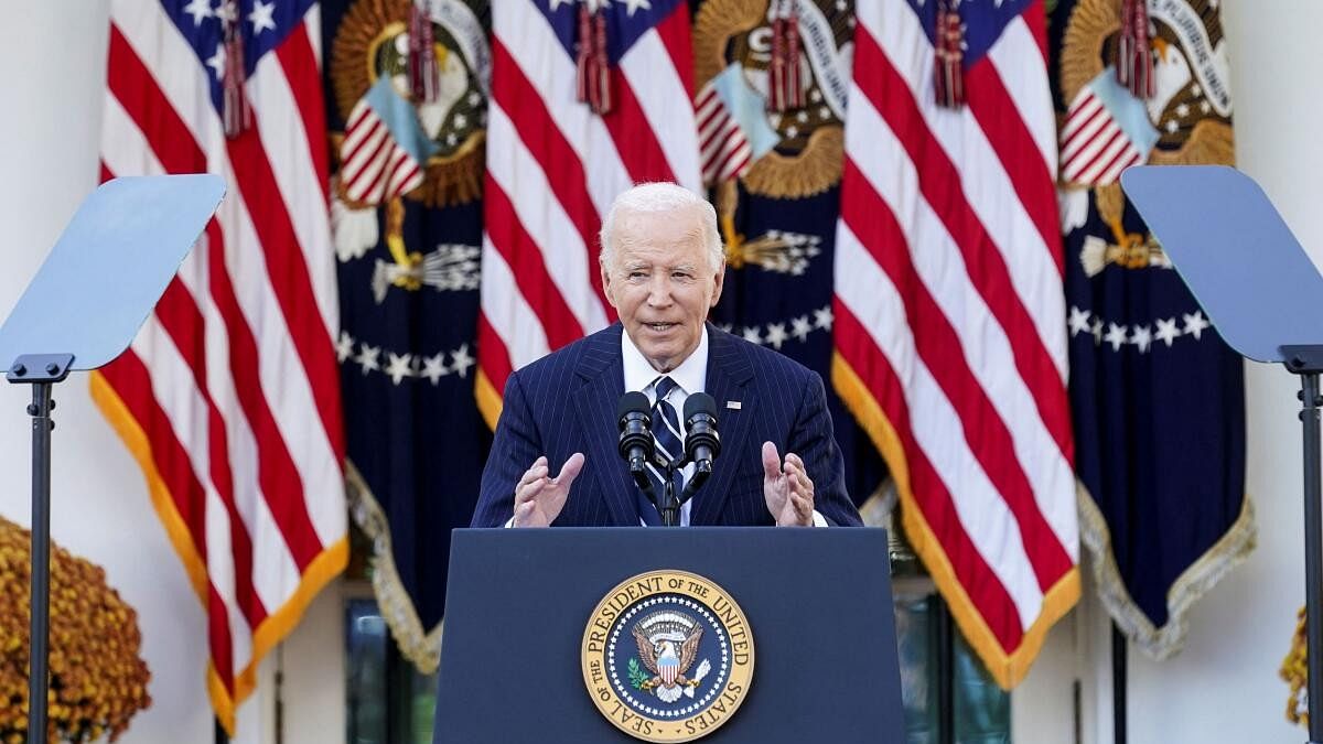 <div class="paragraphs"><p>US President Joe Biden delivers remarks on the 2024 election results and the upcoming presidential transition of power, in the Rose Garden of the White House in Washington.&nbsp;</p></div>