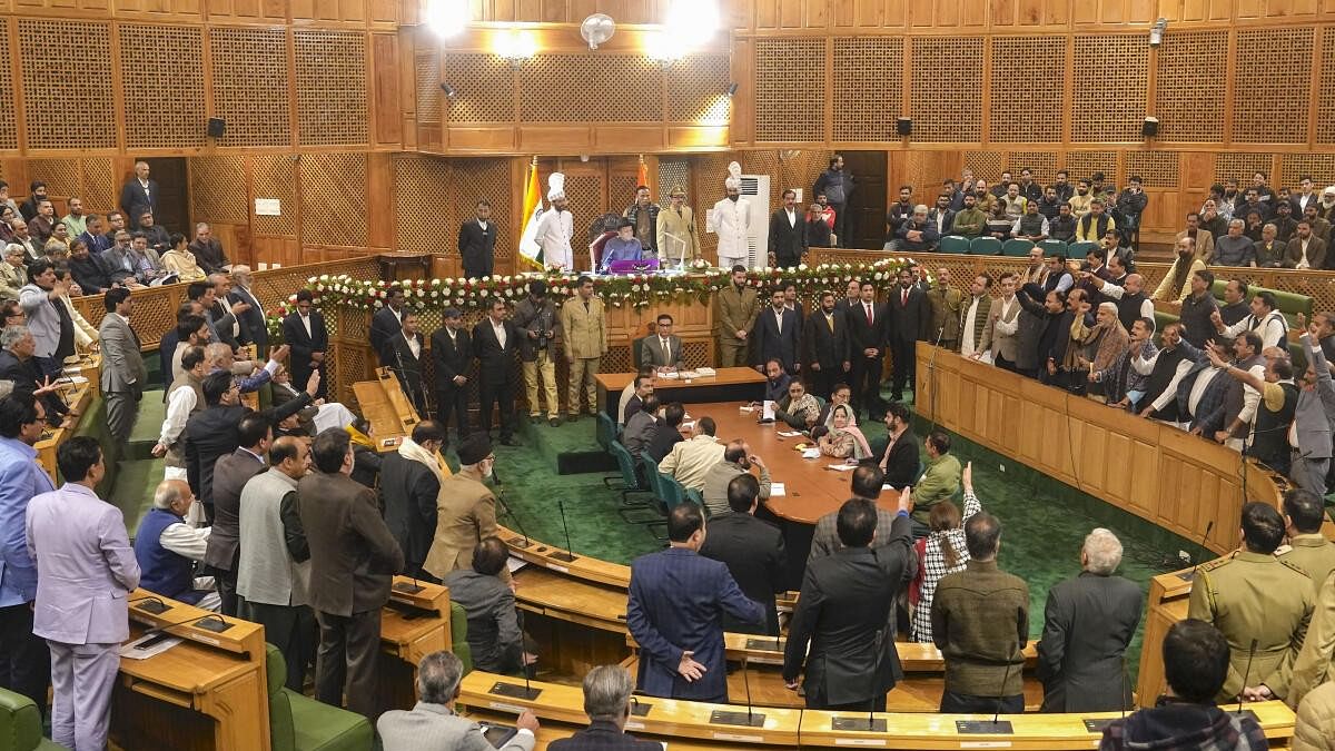 <div class="paragraphs"><p>Chaotic scenes were witnessed in the&nbsp;&nbsp;Jammu and Kashmir Assembly over the last couple of days.&nbsp;</p></div>